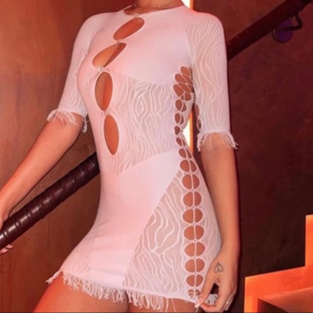 Poster girl bone dress one size